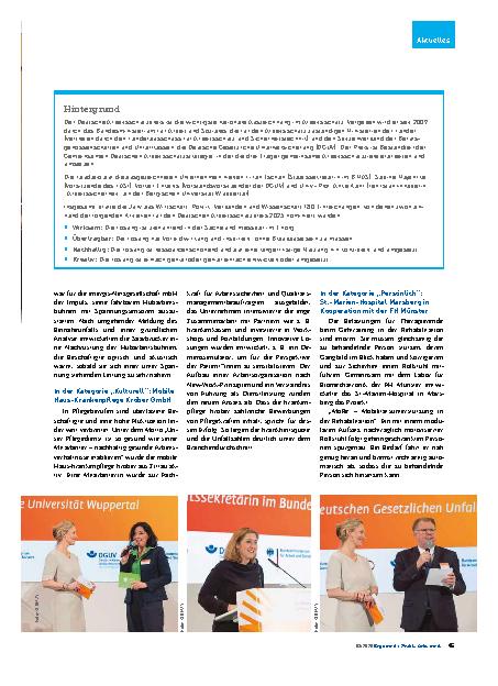 Vorschauseite 2: Vorbilder für mehr Sicherheit und Gesundheit am Arbeitsplatz
