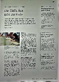 Vorschauseite 1: Die HöFa-Ära geht zu Ende.
