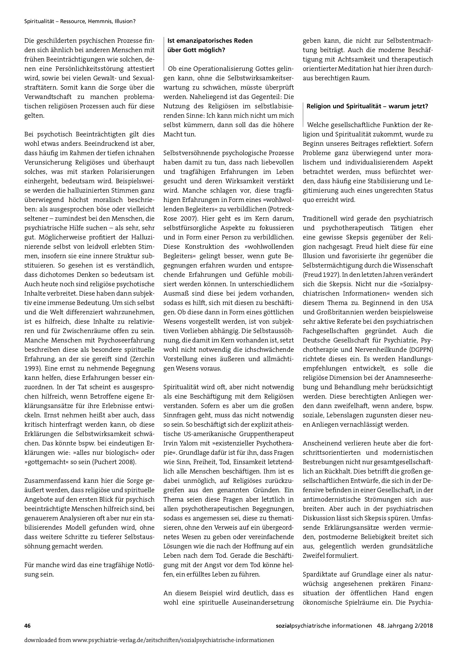 Vorschauseite 4: Opium des Volkes? Reflexionen über Religion, Gesellschaft und Psychiatrie