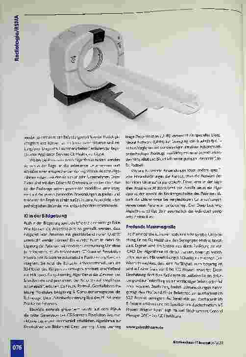Vorschauseite 2: GE Healthcare stellt auf dem RSNA eine Reihe von Neuerungen vor. Von der Kunst, Künstliche Intelligenz zu orchestrieren.