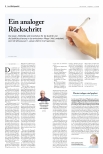 Vorschauseite 1: Ein analoger Rückschritt