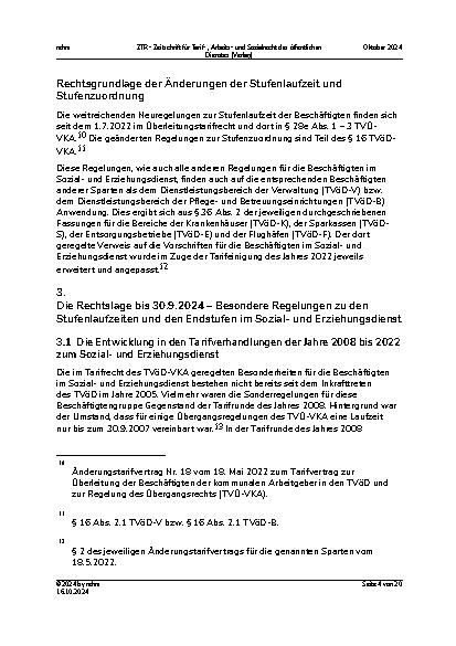 Vorschauseite 4: Die tariflichen Neuregelungen zum 1. 10. 2024 im Sozialund Erziehungsdienst des TVöD-VK