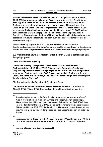 Vorschauseite 5: Die tariflichen Neuregelungen zum 1. 10. 2024 im Sozialund Erziehungsdienst des TVöD-VK