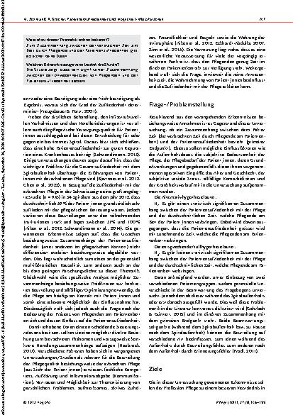 Vorschauseite 2: Zusammenhang der Patientenzufriedenheit mit der Anwesenheitszeit Pflegender am Patientenbett