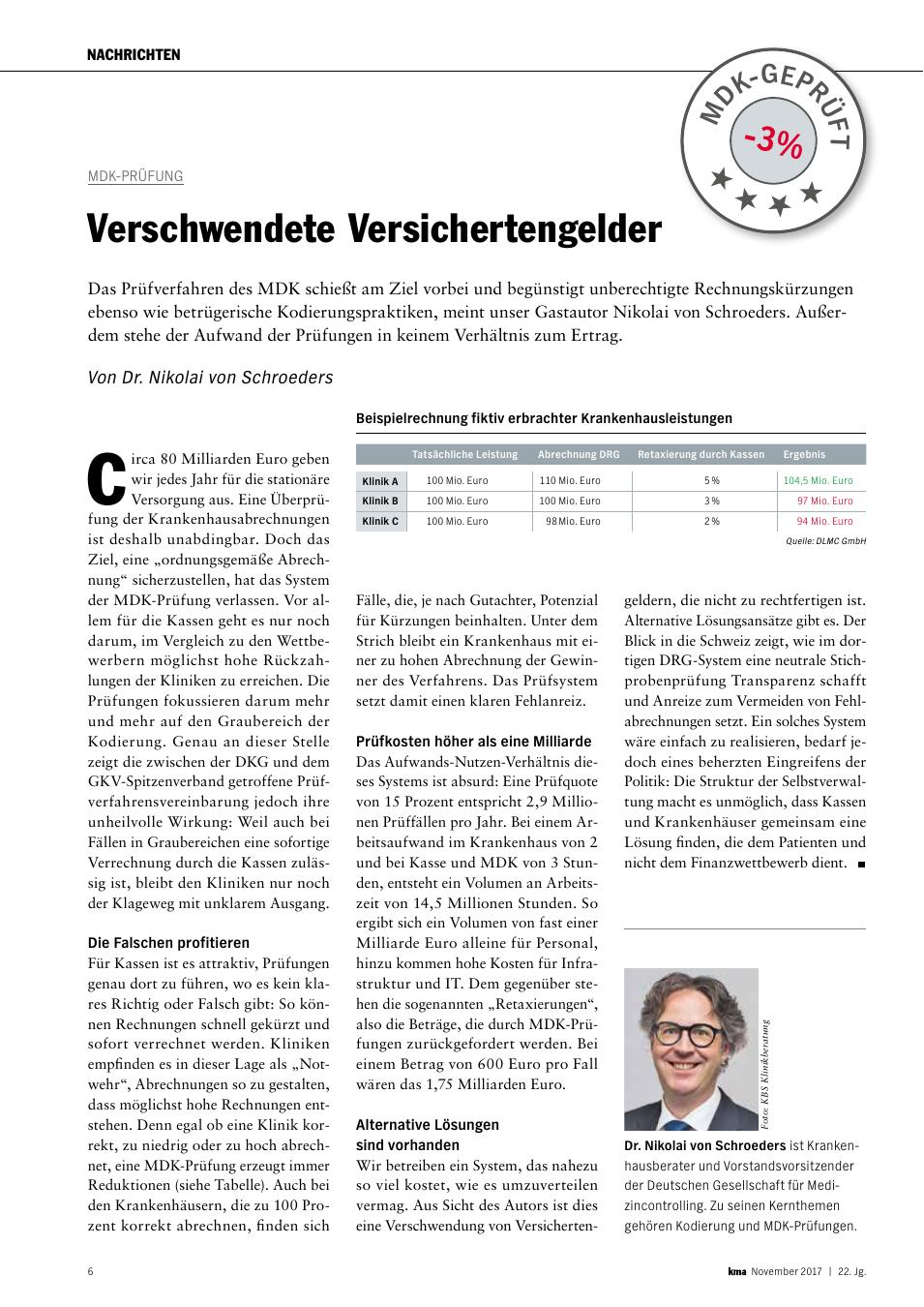 Vorschauseite 1: MDK-Prüfung: Verschwendete Versichertengelder