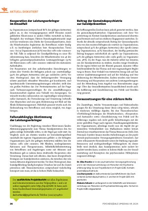 Vorschauseite 3: Suizidprävention in der Gemeindepsychiatrie