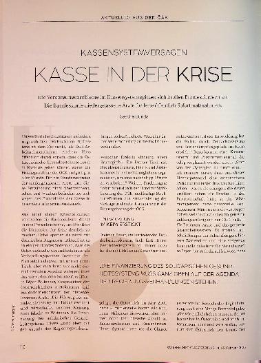 Vorschauseite 1: Kasse in der Krise
