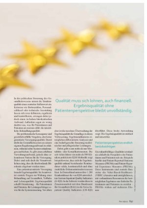 Vorschauseite 2: Ergebnisqualität Mehr Outcome, bitte!