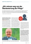Vorschauseite 1: „Wir müssen weg von der Überbewertung der Pflege. “