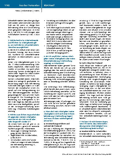 Vorschauseite 2: Schwerbehindertenschutz und Nachteilsausgleich im Arbeitsverhältnis