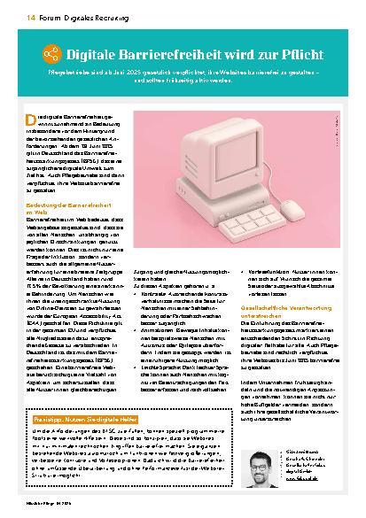 Vorschauseite 1: Digitale Barrierefreiheit wird zur Pflicht