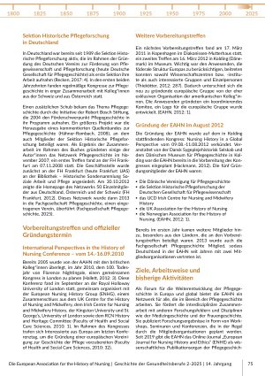 Vorschauseite 2: Die European Association for the History of Nursing Erfolgreiche Vernetzung innerhalb der historischen Pflegeforschung