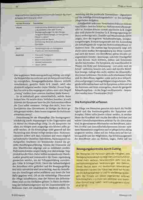Vorschauseite 3: Parkinsonerkrankte Menschen im Alltag unterstützen, Selbstmanagement durch gezielte Maßnahmen fördern.