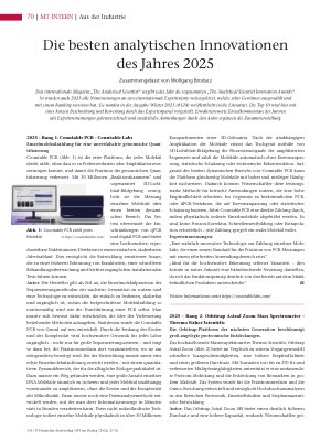 Vorschauseite 1: Die besten analytischen Innovationen des Jahres 2025