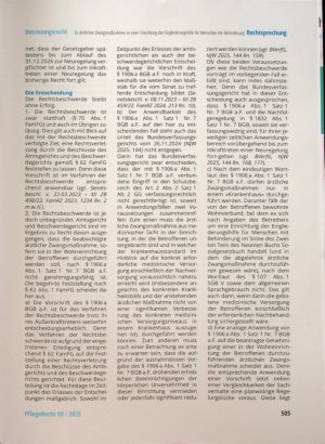 Vorschauseite 3: Zu ärztlichen Zwangsmaßnahmen in einer Einrichtung der Eingliederungshilfe für Menschen mit Behinderung