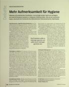 Vorschauseite 1: Mehr Aufmerksamkeit für Hygiene