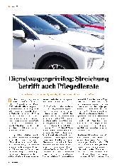 Vorschauseite 1: Dienstwagenprivileg: Streichung betrifft auch Pflegedienste