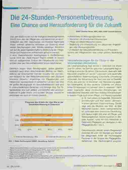 Vorschauseite 1: Die 24-Stunden-Personenbetreuung. Eine Chance und Herausforderung für die Zukunft.