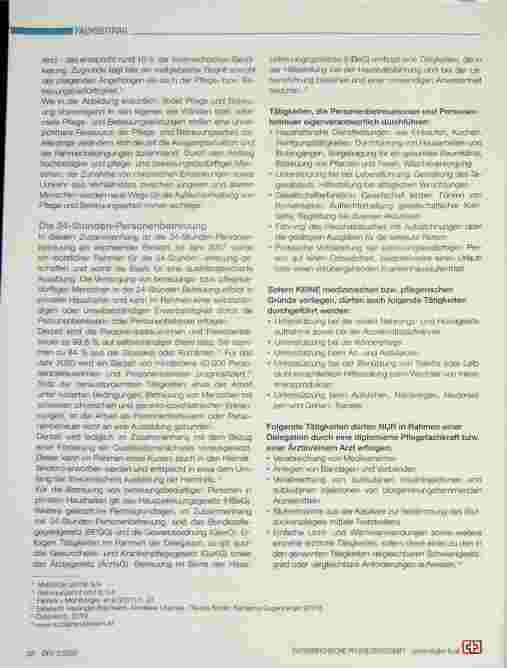 Vorschauseite 3: Die 24-Stunden-Personenbetreuung. Eine Chance und Herausforderung für die Zukunft.
