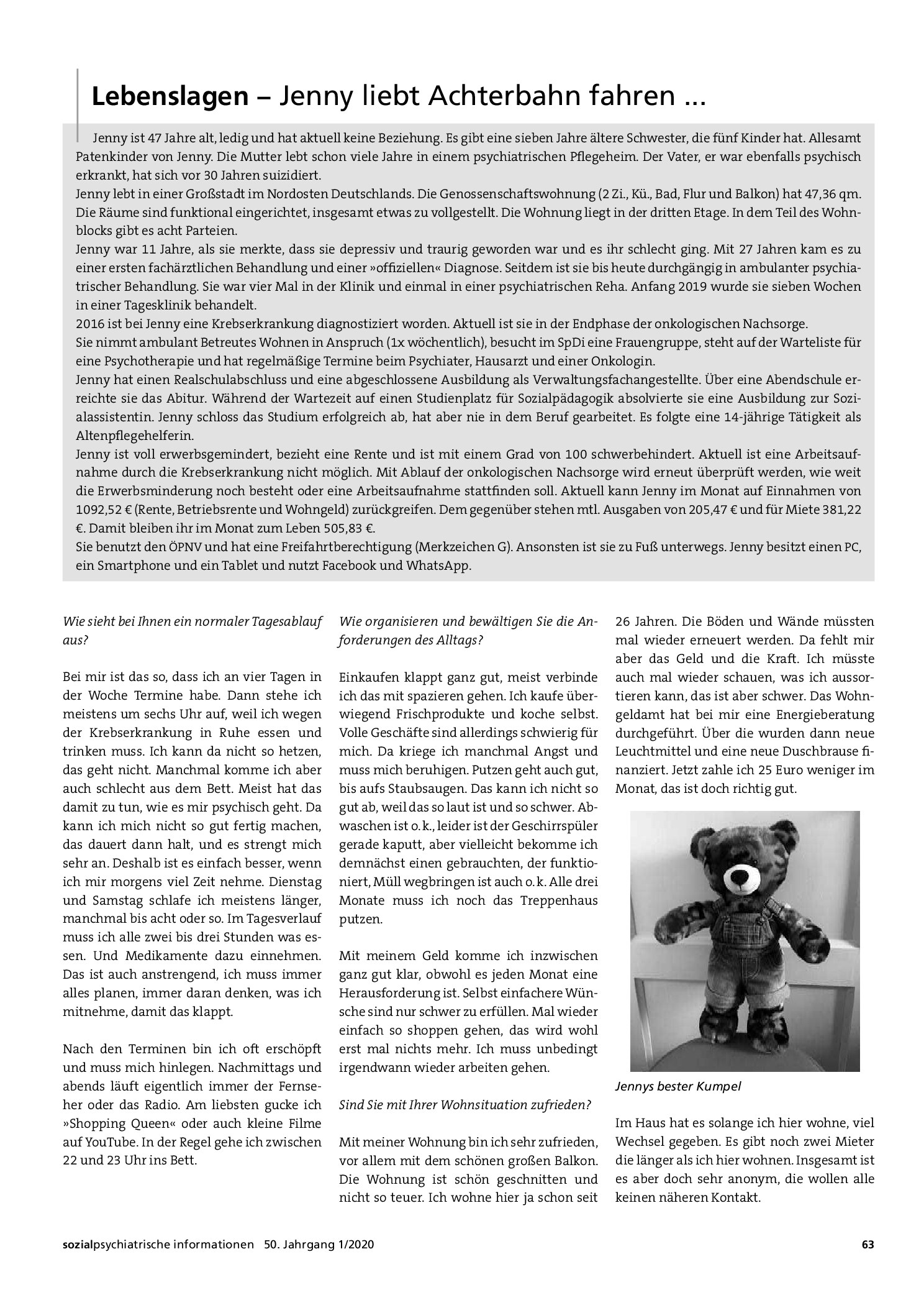 Vorschauseite 1: Lebenslagen – Jenny liebt Achterbahnfahren
