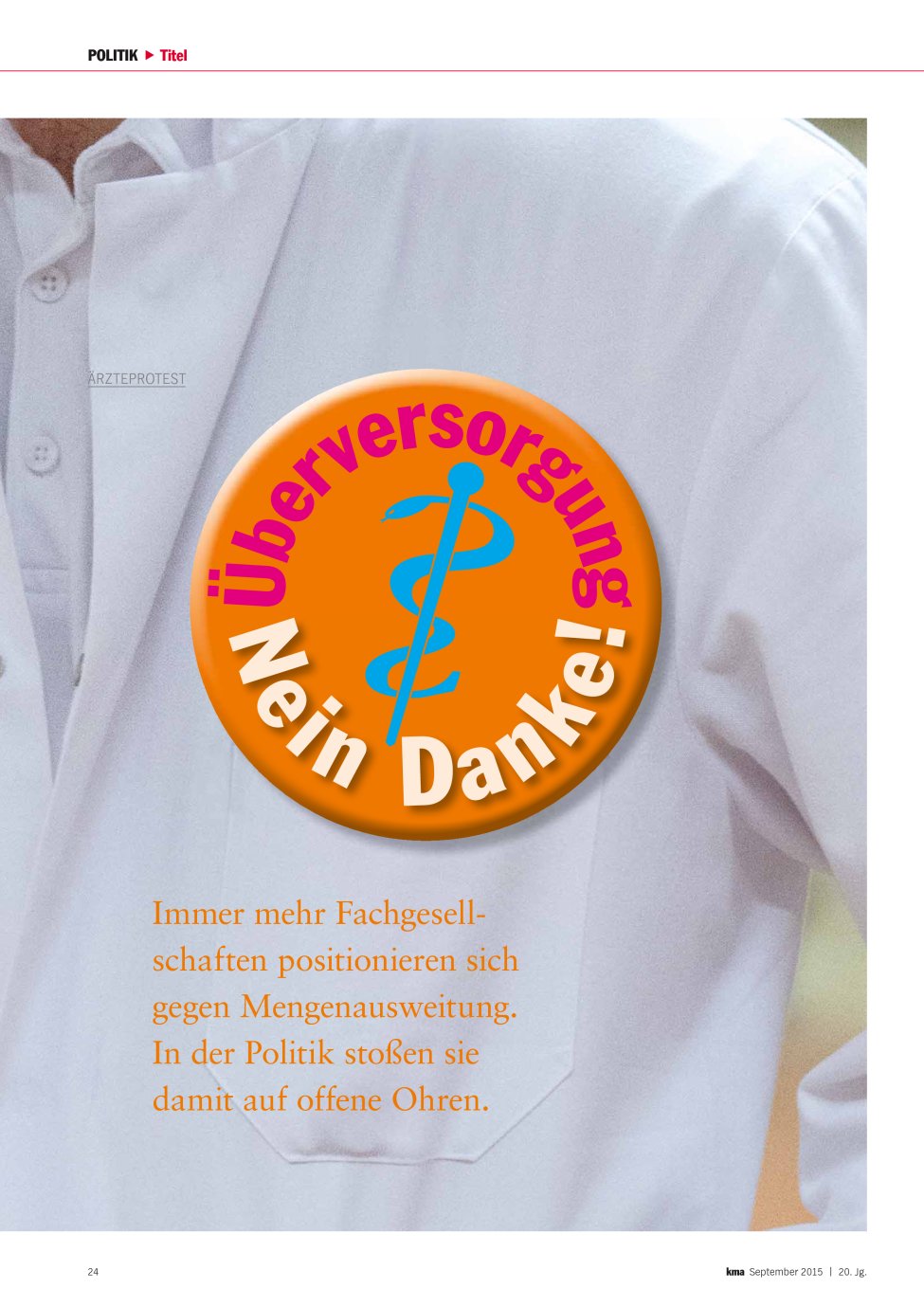 Vorschauseite 1: Überversorgung - Nein Danke!