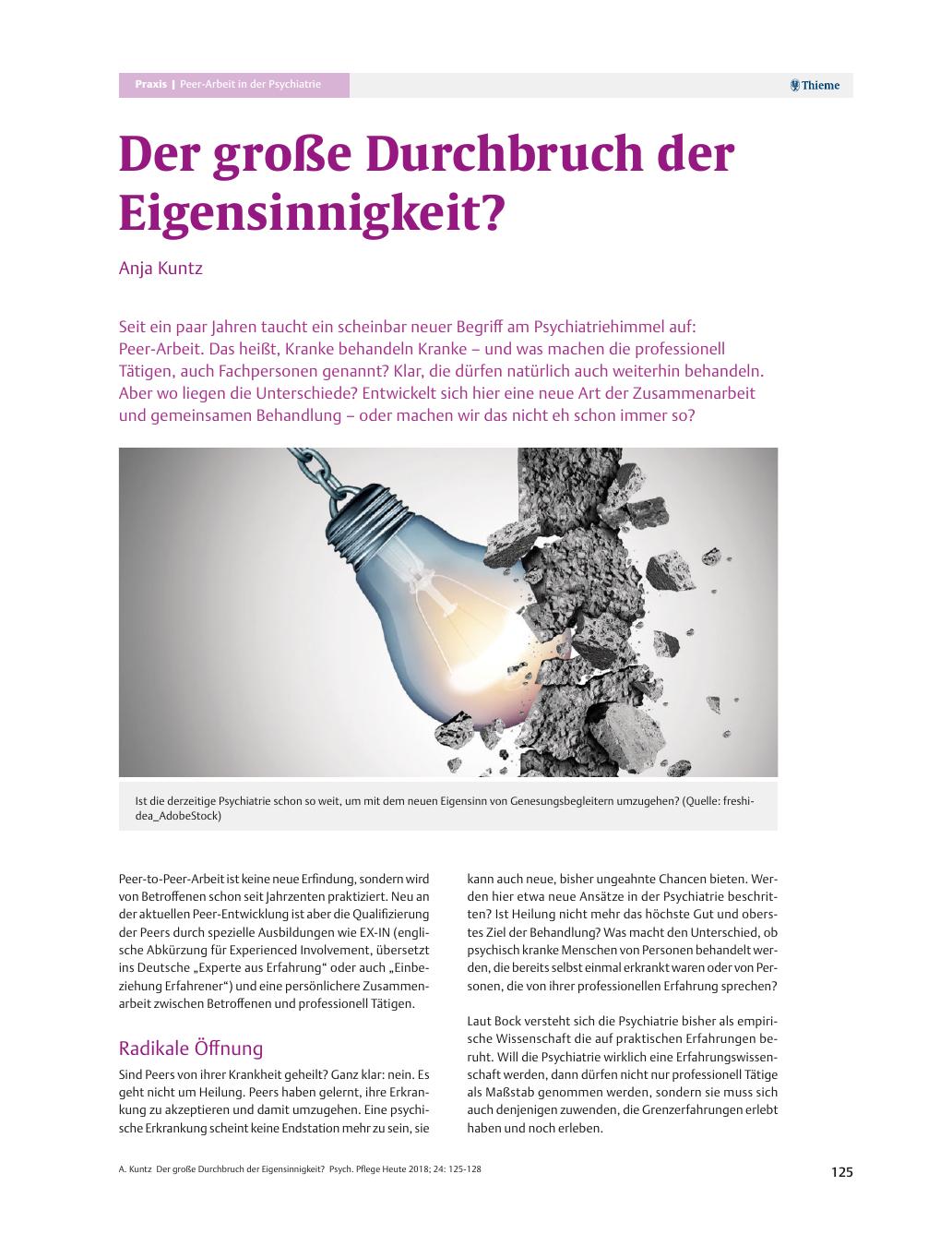 Vorschauseite 1: Der große Durchbruch der Eigensinnigkeit?