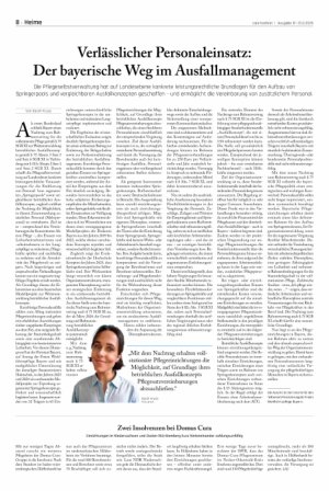 Vorschauseite 1: Verlässlicher Personaleinsatz: Der bayerische Weg im Ausfallmanagement