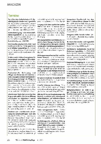 Vorschauseite 2: Fachinformationen der Blätter der Wohlfahrtspflege