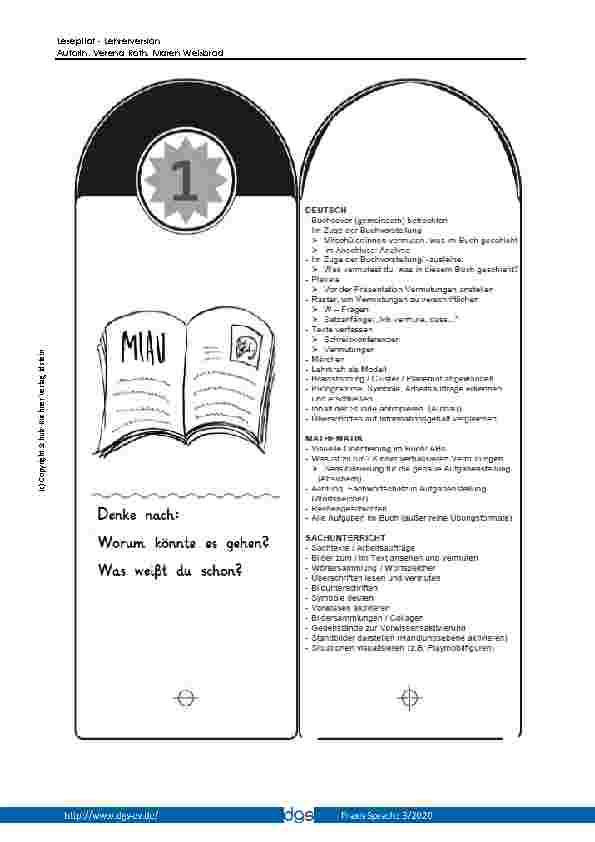 Vorschauseite 2: Lesepilot Lehrerversion