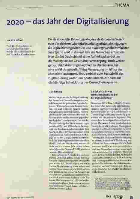 Vorschauseite 1: 2020 - das Jahr der Digitalisierung