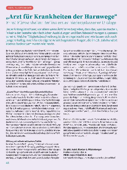 Vorschauseite 1: "Arzt für Krankheiten der Harnwege" Ernst Fürstenheim: Berlins erster niedergelassener Urologe