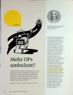 Vorschauseite 1: Mehr OPs ambulant?