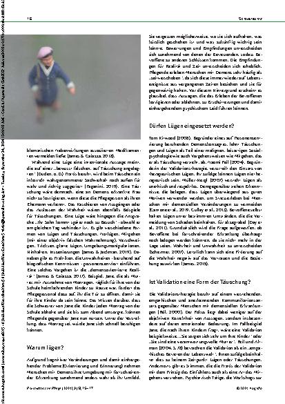 Vorschauseite 2: Therapeutisches Lügen in der gerontopsychiatrischen Pflege