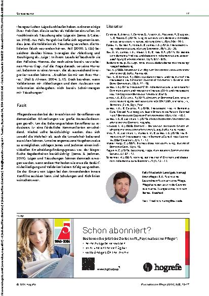 Vorschauseite 3: Therapeutisches Lügen in der gerontopsychiatrischen Pflege