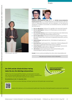 Vorschauseite 4: Wege der Ergotherapie mit Ulrike Marotzki