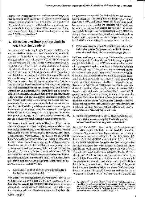 Vorschauseite 3: Die MDR kommt - Was ändert sich für die Medizinproduktewerbung?