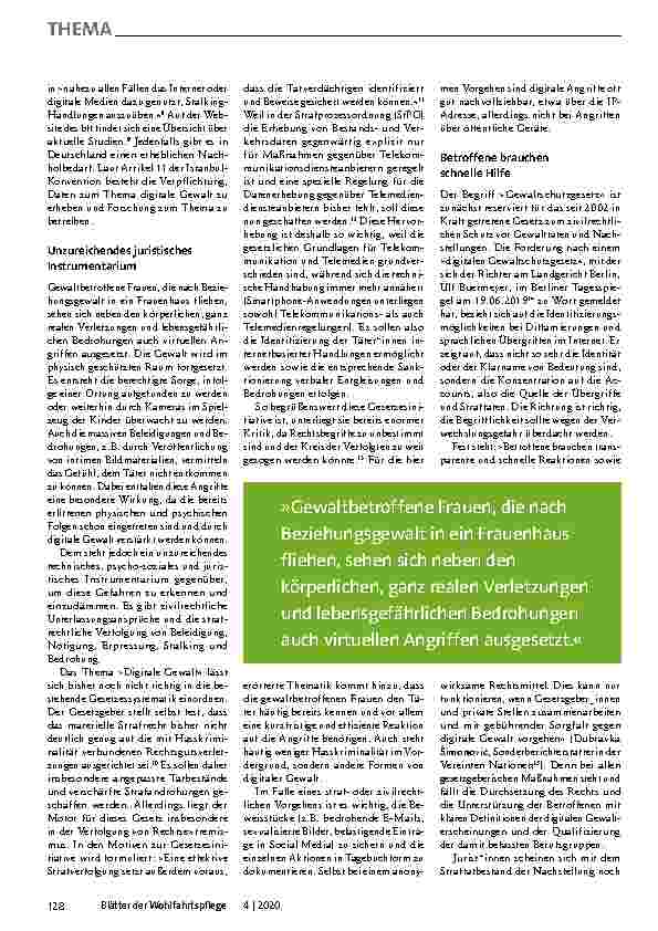 Vorschauseite 2: Digitales Gewaltschutzgesetz? Ein Beitrag aus der Perspektive der Frauenhauskoordinierung