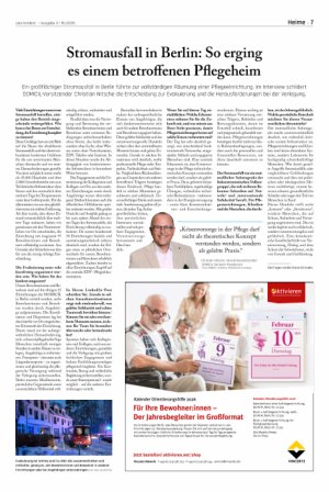 Vorschauseite 1: Stromausfall in Berlin: So erging es einem betroffenen Pflegeheim
