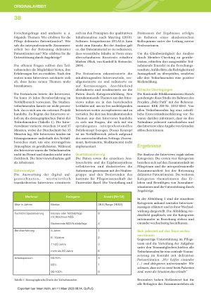 Vorschauseite 3: „Es ist eine Gratwanderung. .. “: Erfahrungen von Notfallpflegenden mit delira ten Patientinnen und Patienten. Eine qualitativ-explorative Studie