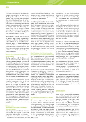 Vorschauseite 5: „Es ist eine Gratwanderung. .. “: Erfahrungen von Notfallpflegenden mit delira ten Patientinnen und Patienten. Eine qualitativ-explorative Studie