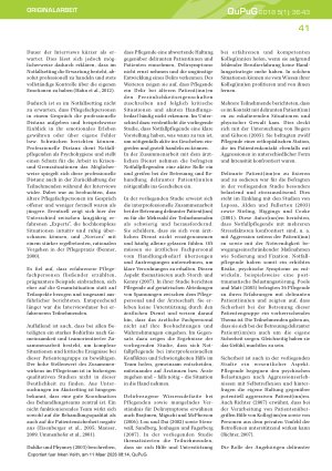 Vorschauseite 6: „Es ist eine Gratwanderung. .. “: Erfahrungen von Notfallpflegenden mit delira ten Patientinnen und Patienten. Eine qualitativ-explorative Studie