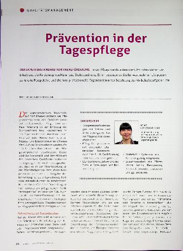 Vorschauseite 1: Prävention in der Tagespflege