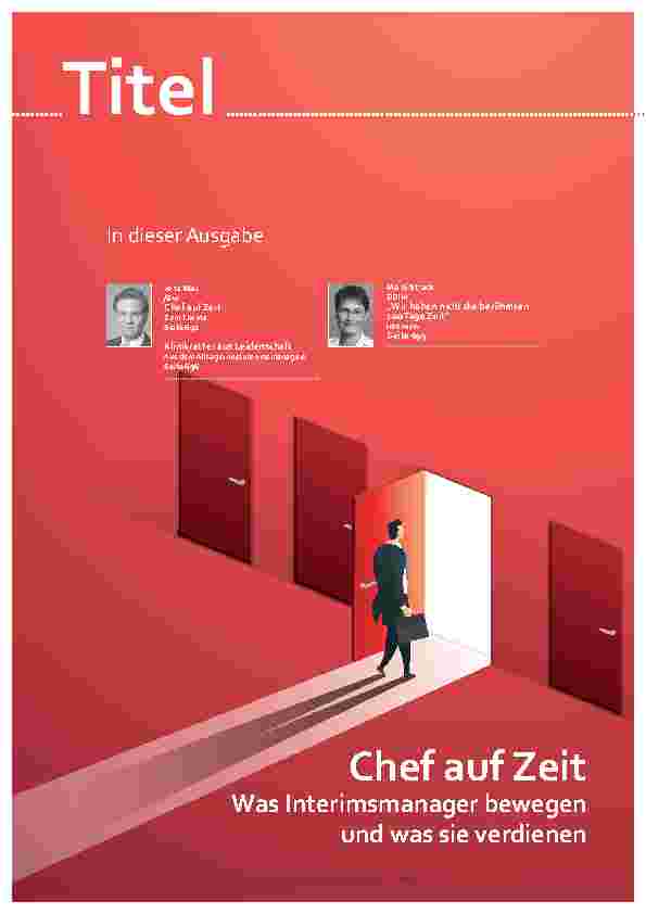 Vorschauseite 1: Zum Thema Chef auf Zeit