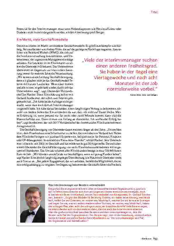 Vorschauseite 4: Zum Thema Chef auf Zeit