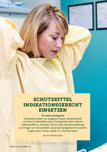 Vorschauseite 1: Schutzkittel indikationsgerecht einsetzen