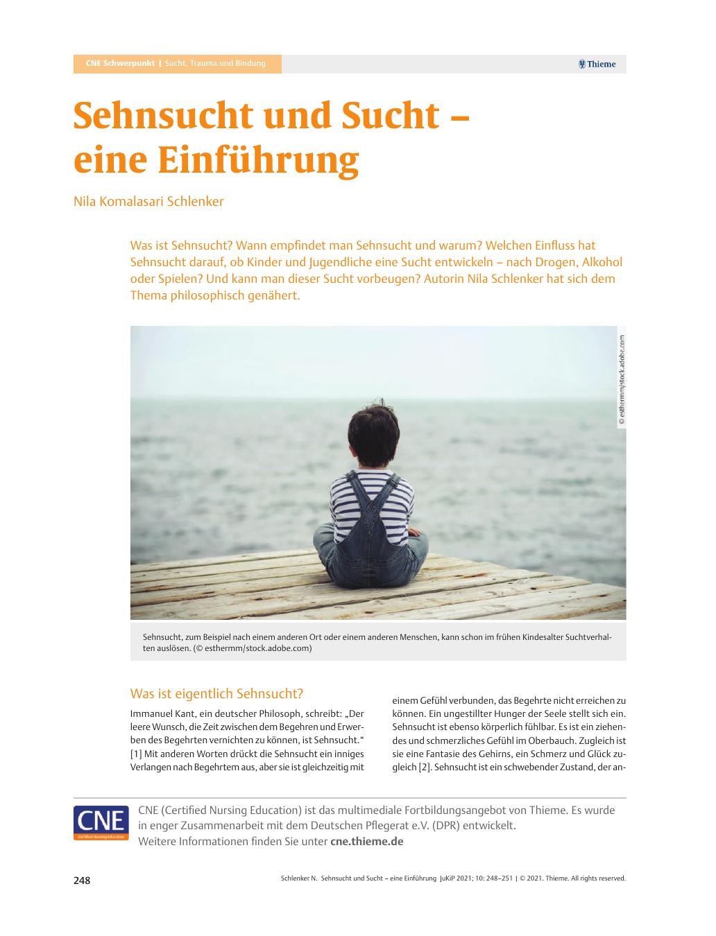 Vorschauseite 1: Sehnsucht und Sucht – eine Einführung