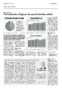Vorschauseite 1: Die Pandemie schlägt auf die psychische Gesundheit.