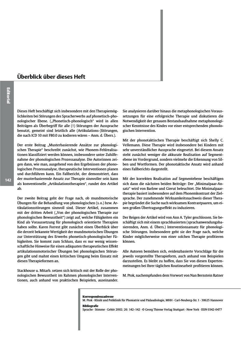 Vorschauseite 1: Überblick über dieses Heft