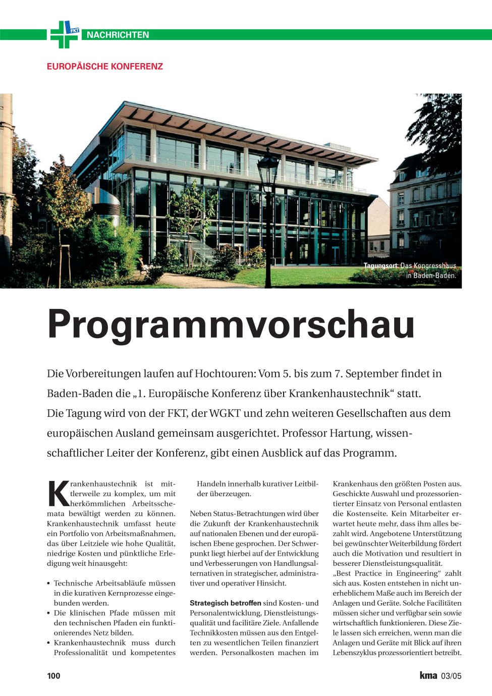 Vorschauseite 1: Programmvorschau