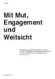 Vorschauseite 1: Mit Mut, Engagement und Weitsicht